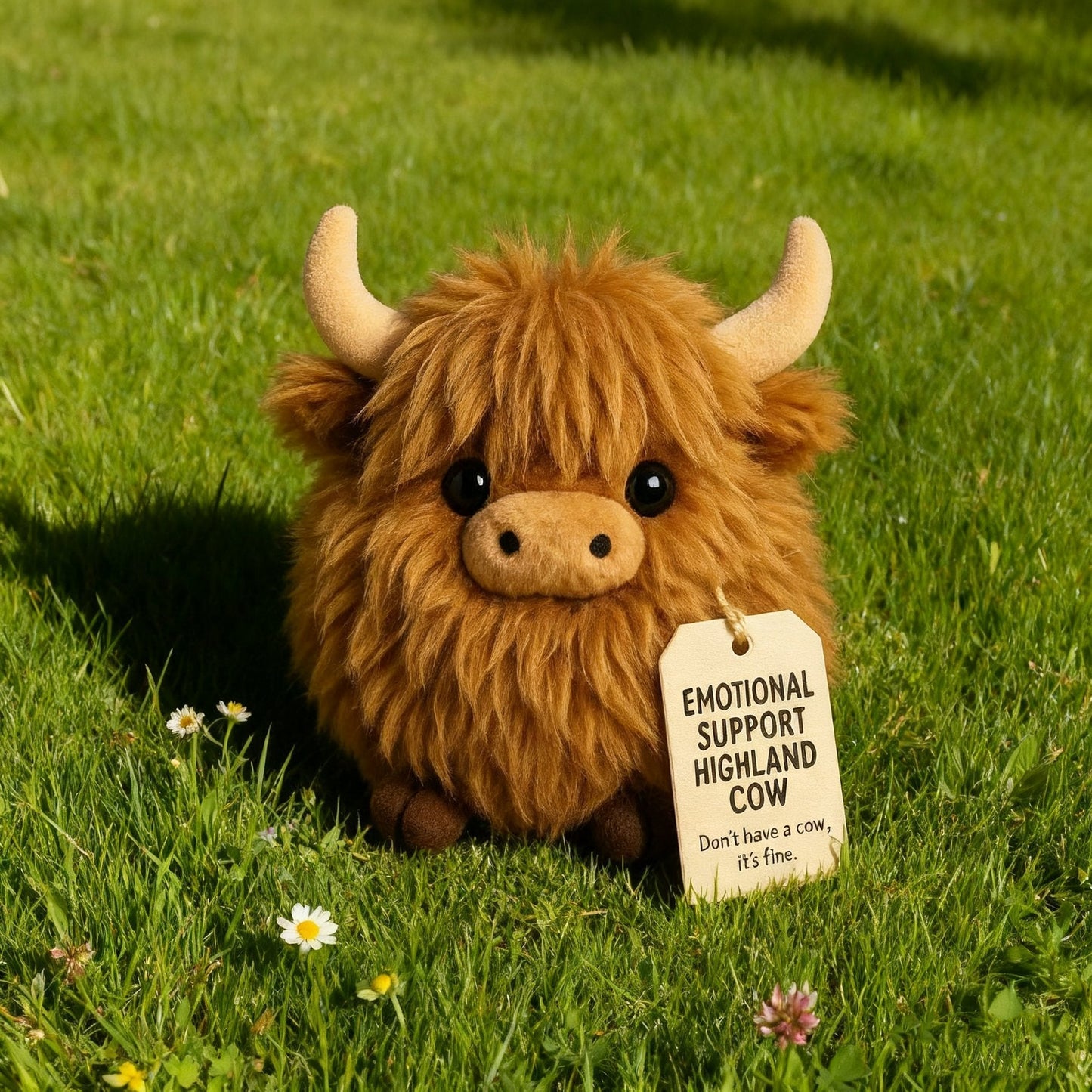 Plush Highland Cow för emotionellt stöd 🎉