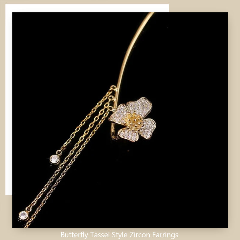 ✨Øredobber med sommerfugl og dusk av zirkoner🦋