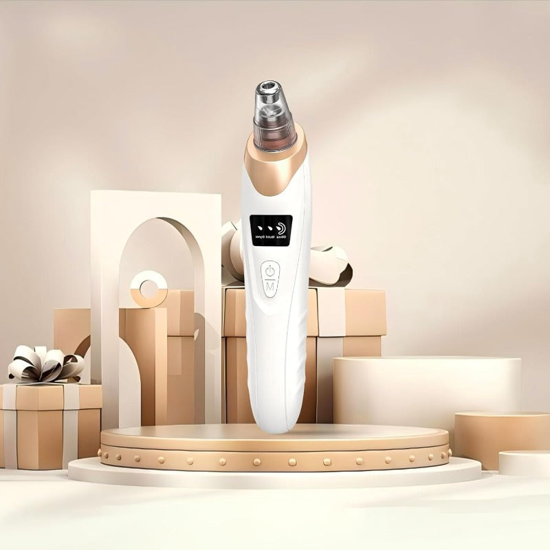 Oppladbart porestøvsuger - 6-i-1 hudormefjerner med smart display og ekstraksjonssett