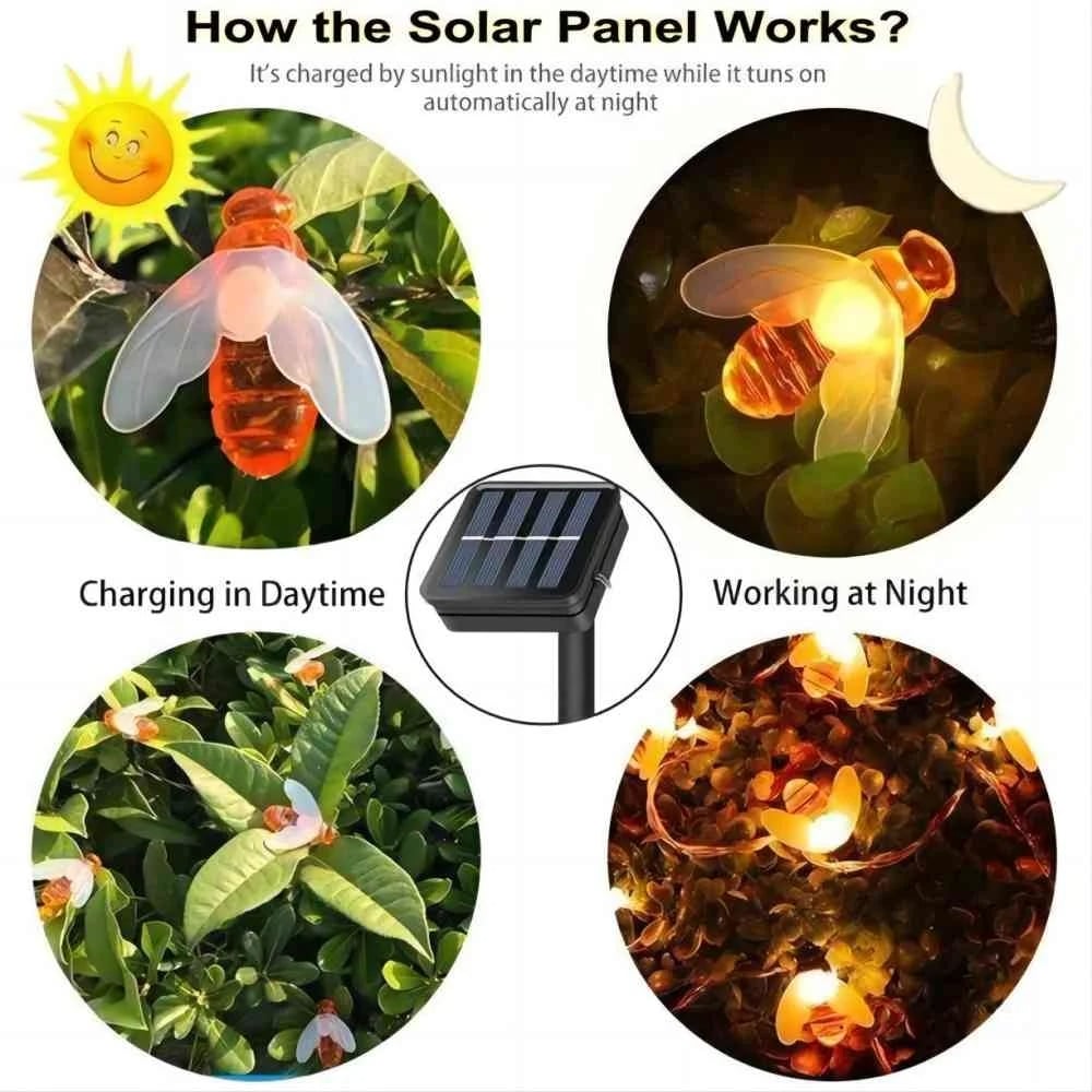 🐝Solcelledrevne LED-bielyslenker