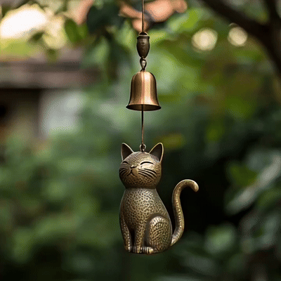 ⏳Aktuelt tilbud: 60 % rabatt🐱Håndlaget retro klokke med kattevugg