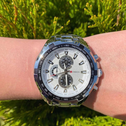 Vanntett kvartsklokke for menn