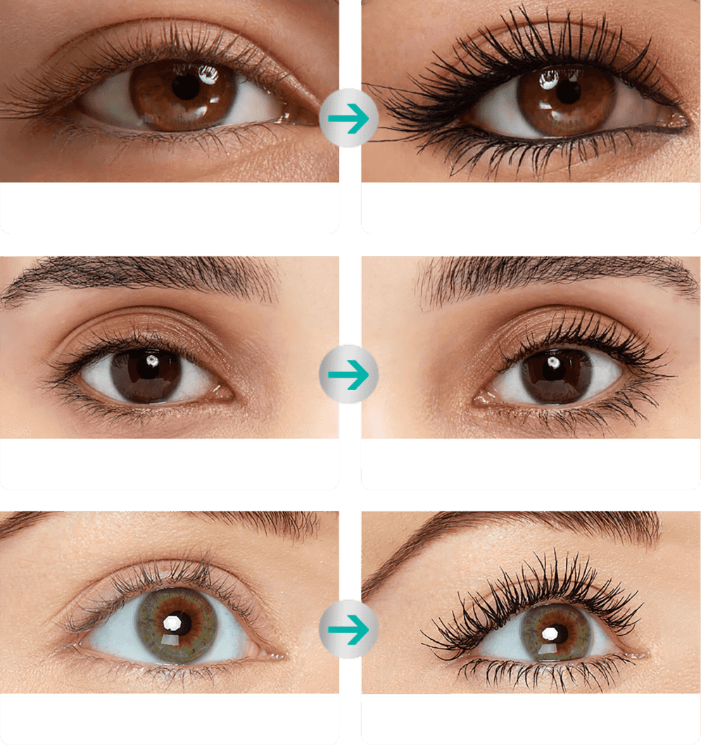 Lang og tykk mascara