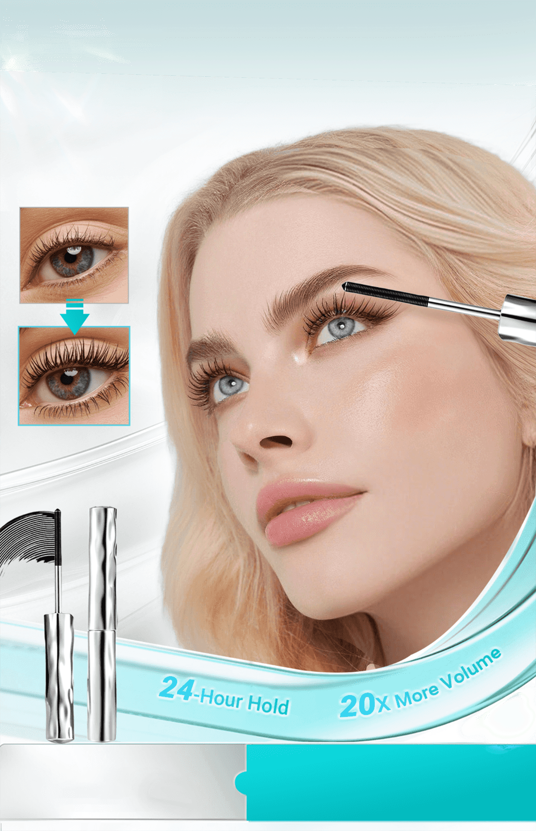 Lang og tykk mascara