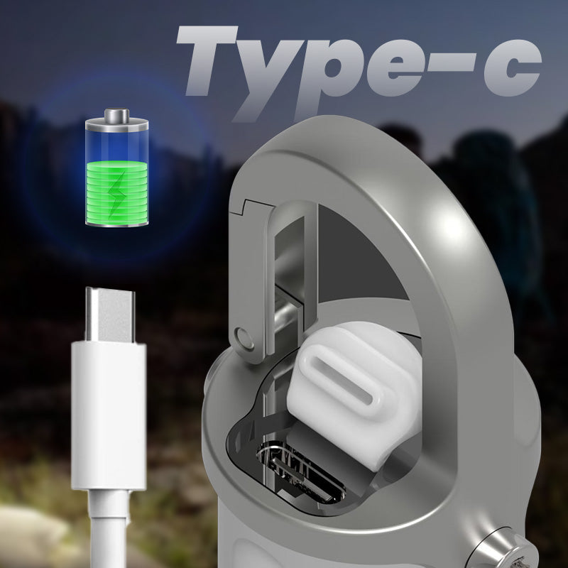 1200LM Superlys Mini Nøkkelring Lommelykt Vanntett