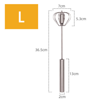 Press Egg Beater i rustfritt stål
