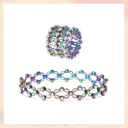 Nytt kreativt magisk teleskopisk ring deformerbart kobberarmbånd