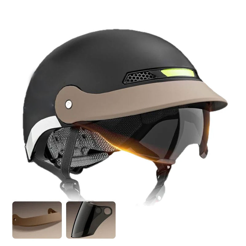 🛡️Pustende, lett og kollisjonssikker motorsykkelhjelm