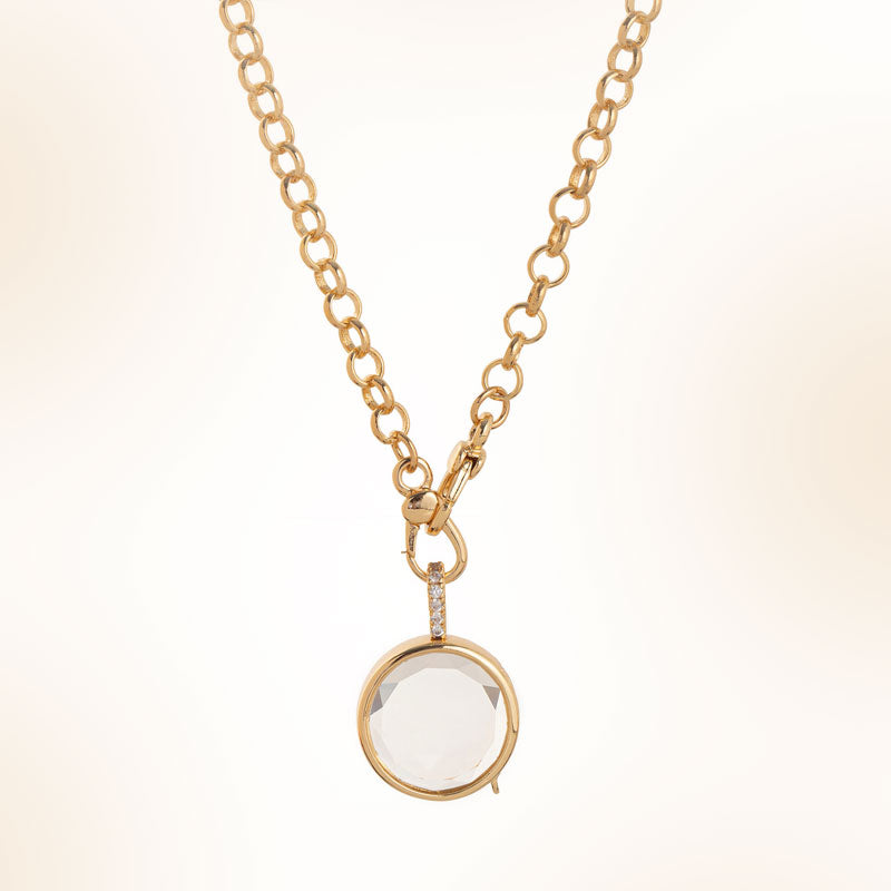 Personlig anheng med fotoboks i glass