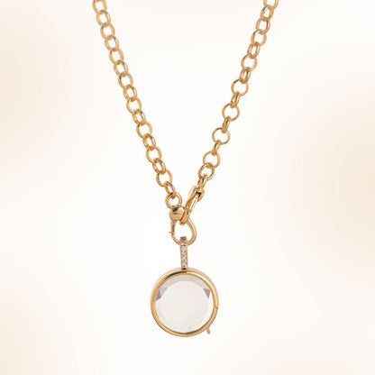 Personlig anheng med fotoboks i glass