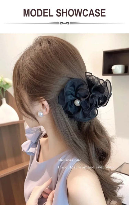 Ultrapen hårspenne med nettingblomster