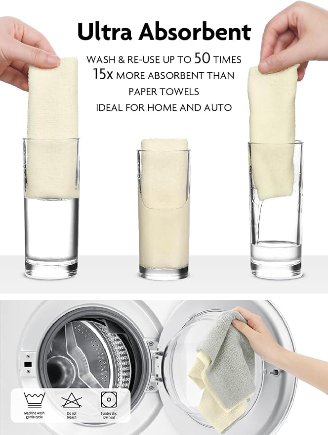 ♻️Gjenbrukbare papirhåndklær av mikrofiber, rull🧻