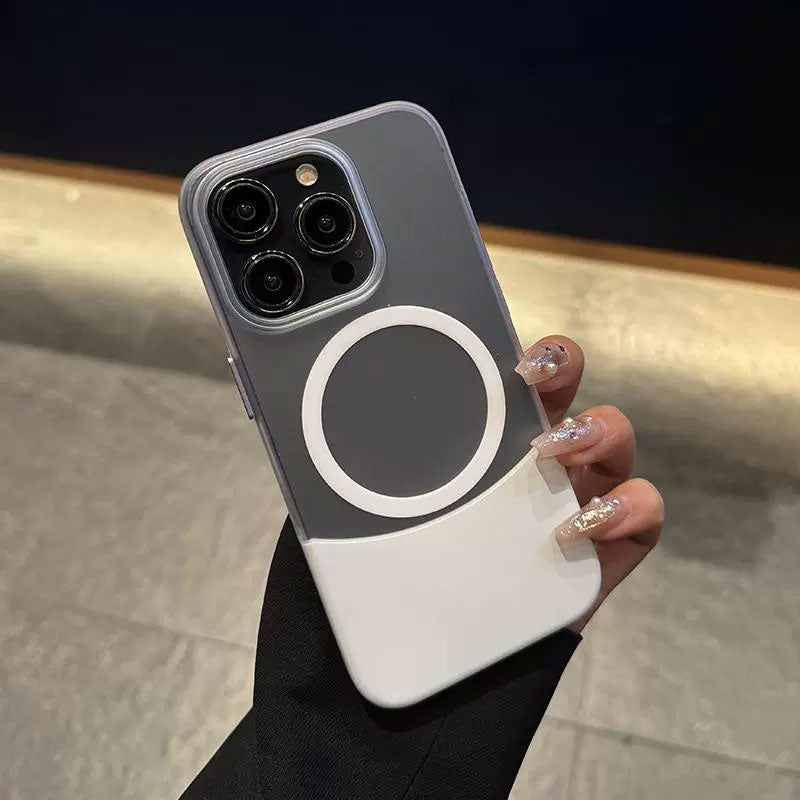 Kreativt frostet etui med kontrastsømmer