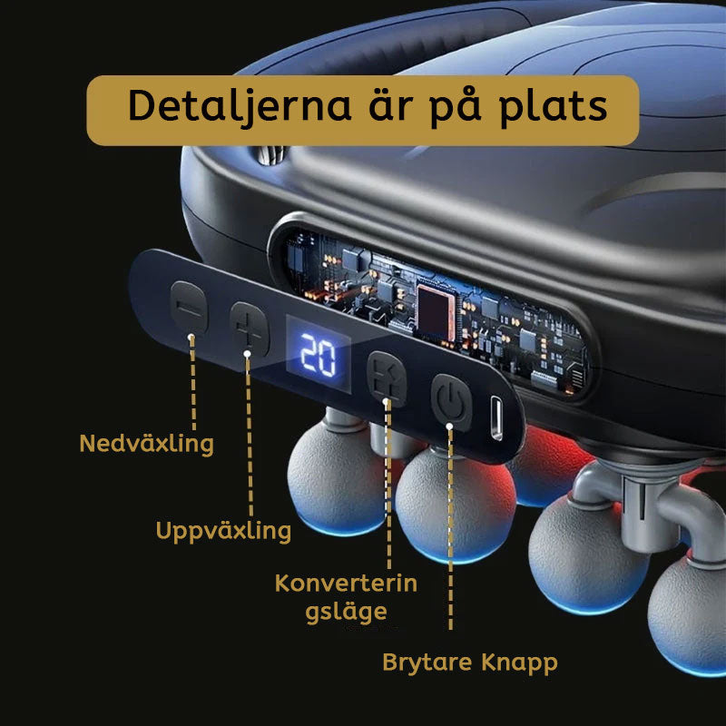 8-hodet massasjepistol for hest