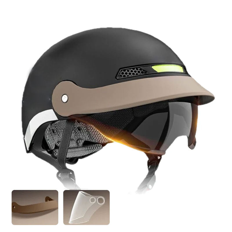 🛡️Pustende, lett og kollisjonssikker motorsykkelhjelm