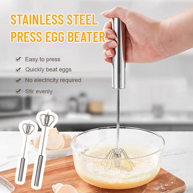 Press Egg Beater i rustfritt stål
