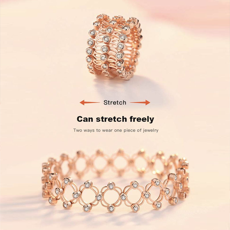 Nytt kreativt magisk teleskopisk ring deformerbart kobberarmbånd