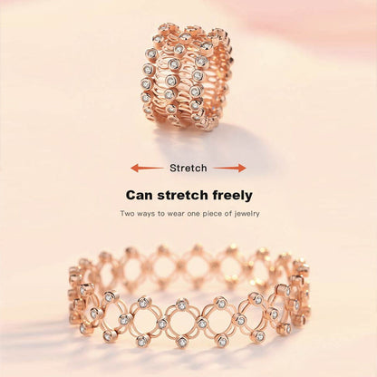 Nytt kreativt magisk teleskopisk ring deformerbart kobberarmbånd