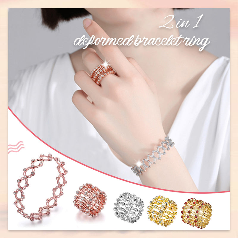 Nytt kreativt magisk teleskopisk ring deformerbart kobberarmbånd