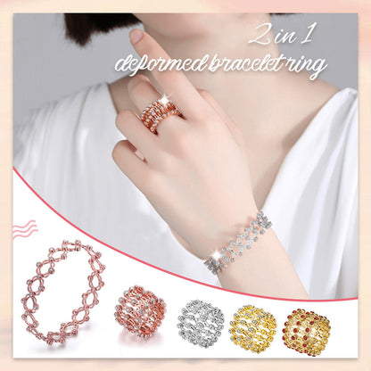 Nytt kreativt magisk teleskopisk ring deformerbart kobberarmbånd