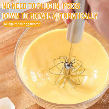 Press Egg Beater i rustfritt stål