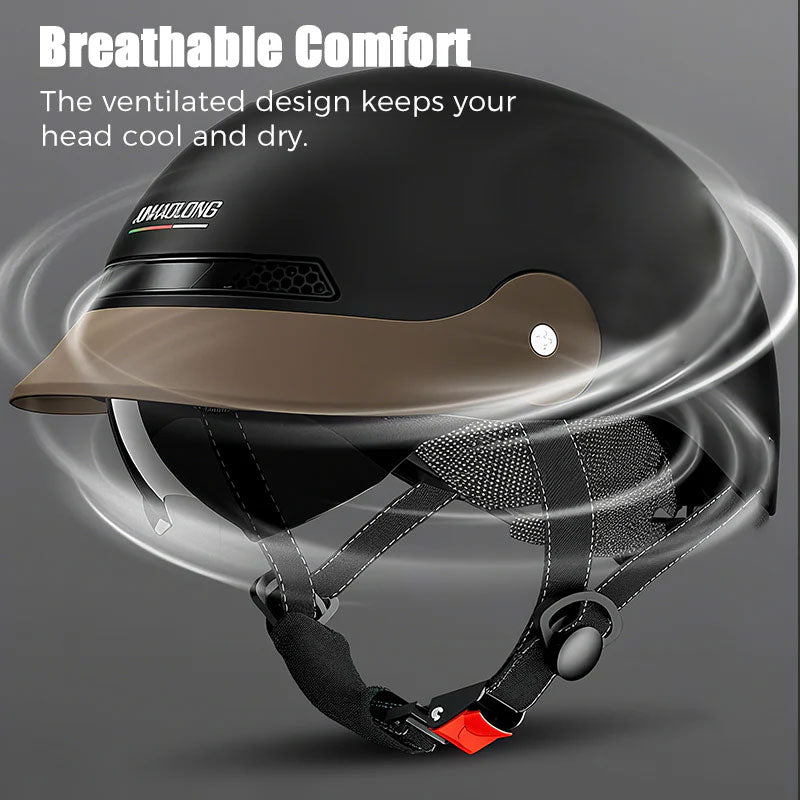 🛡️Pustende, lett og kollisjonssikker motorsykkelhjelm