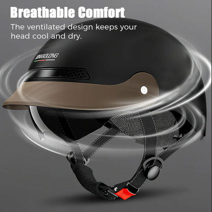 🛡️Pustende, lett og kollisjonssikker motorsykkelhjelm