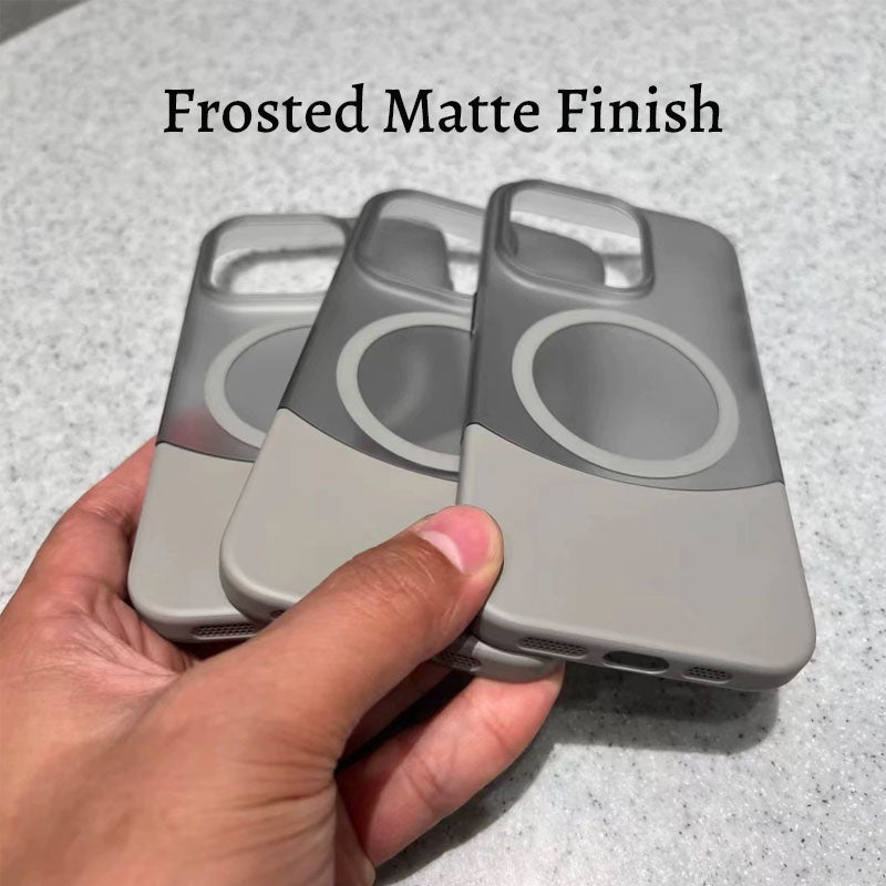 Kreativt frostet etui med kontrastsømmer