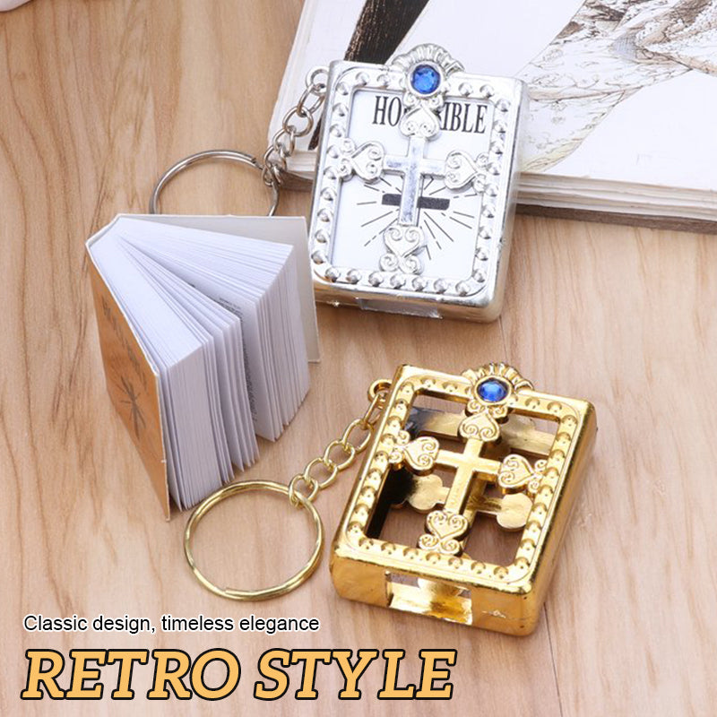 ✨Vintage Bibelkors-anhengsnøkkelring✨