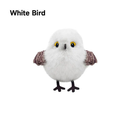 Interaktiv katteleke i form av en fugl i naturlig størrels