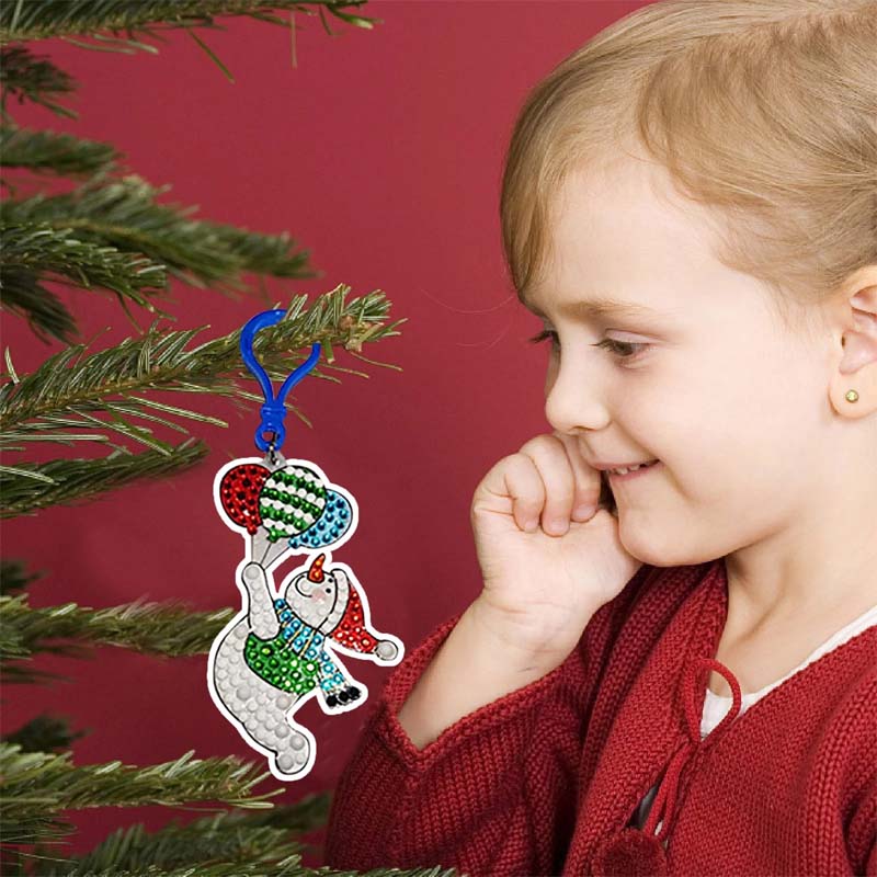 🎄✨Diamantmaling til jul - Sett med nøkkelkjedeger✨🎄