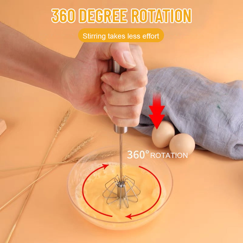 Press Egg Beater i rustfritt stål