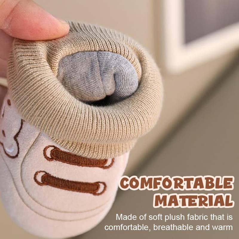 👟 Søte Bjørn Slip-on Småbarnsko – Komfortable Første Gåsko 🧸