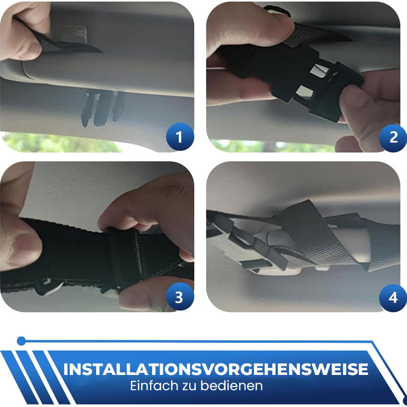 Hengende oppbevaringspose i netting for biltak