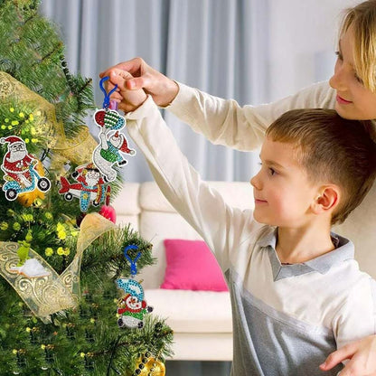 🎄✨Diamantmaling til jul - Sett med nøkkelkjedeger✨🎄