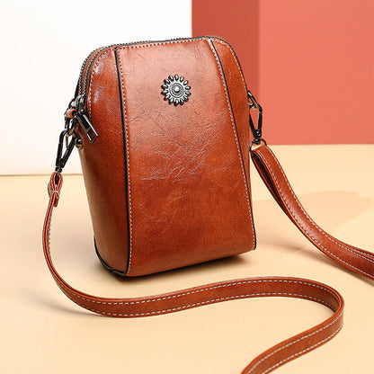 Retro, all-match vertikal mobiltelefonveske