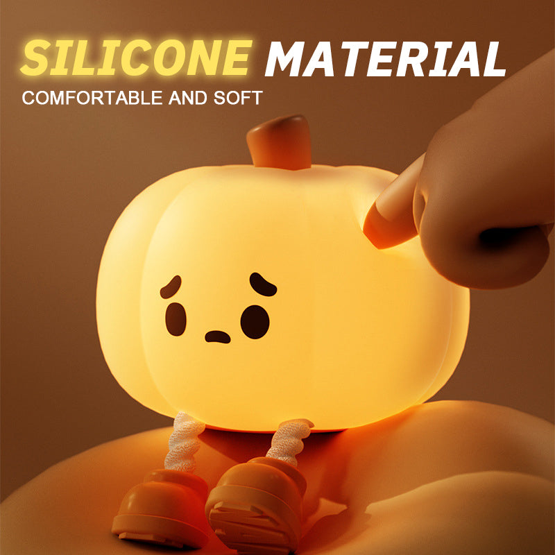 Søt gresskar nattlampe