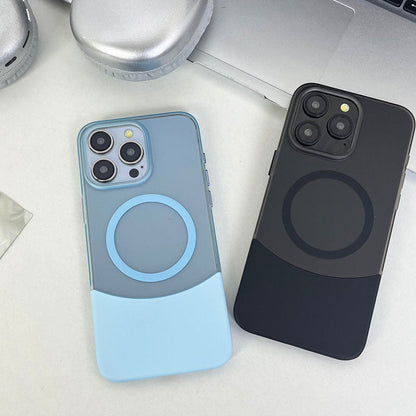 Kreativt frostet etui med kontrastsømmer