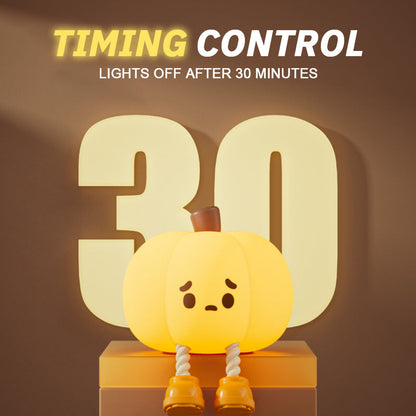 Søt gresskar nattlampe