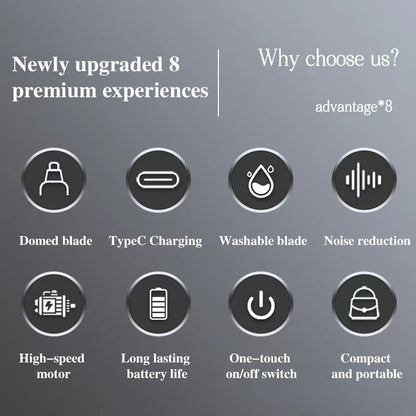 Bærbar nesehårtrimmer (smertefri og presis)