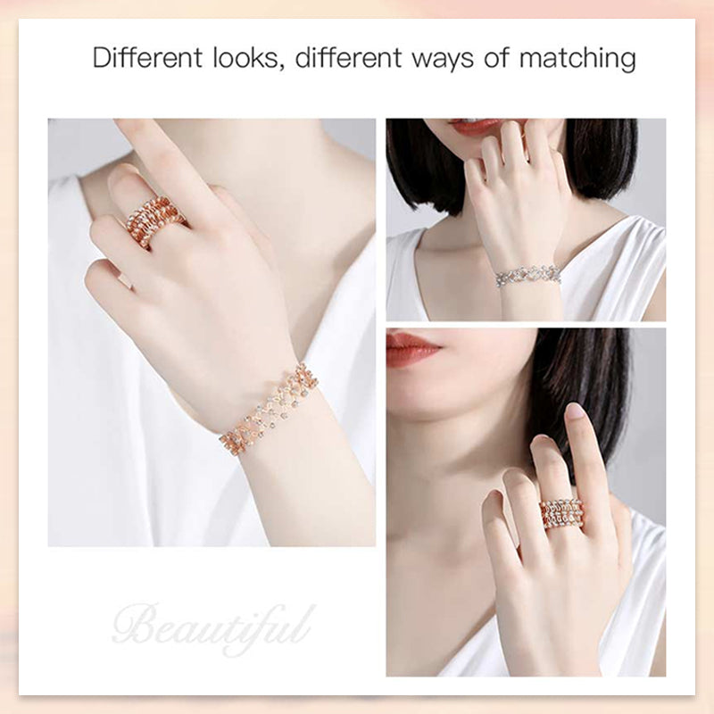 Nytt kreativt magisk teleskopisk ring deformerbart kobberarmbånd