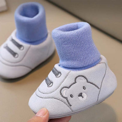 👟 Søte Bjørn Slip-on Småbarnsko – Komfortable Første Gåsko 🧸