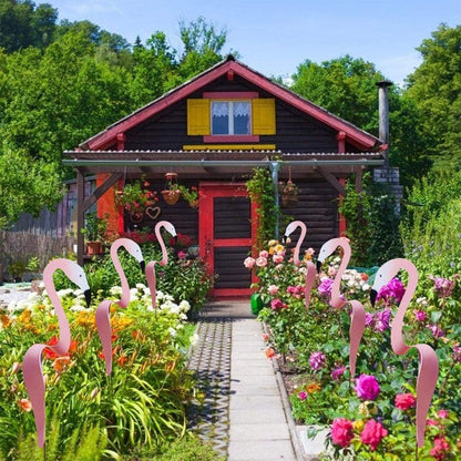🦩Flamingo dekorativ vindmølle - tropisk festvindspill til hagen din🌴