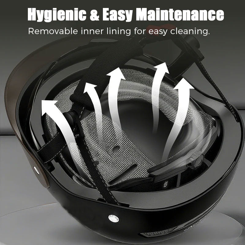 🛡️Pustende, lett og kollisjonssikker motorsykkelhjelm