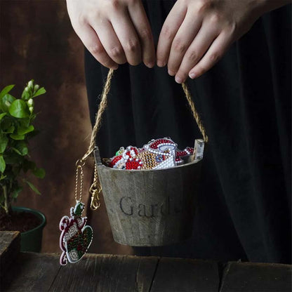 🎄✨Diamantmaling til jul - Sett med nøkkelkjedeger✨🎄