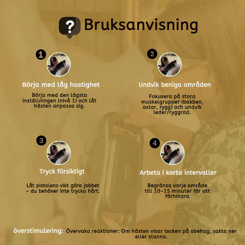 8-hodet massasjepistol for hest