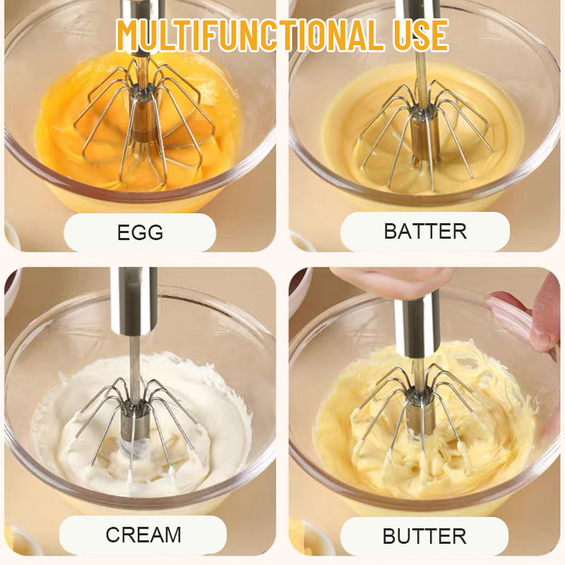 Press Egg Beater i rustfritt stål