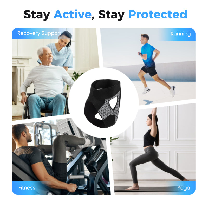 Justerbar ankelstøtte med elastikk