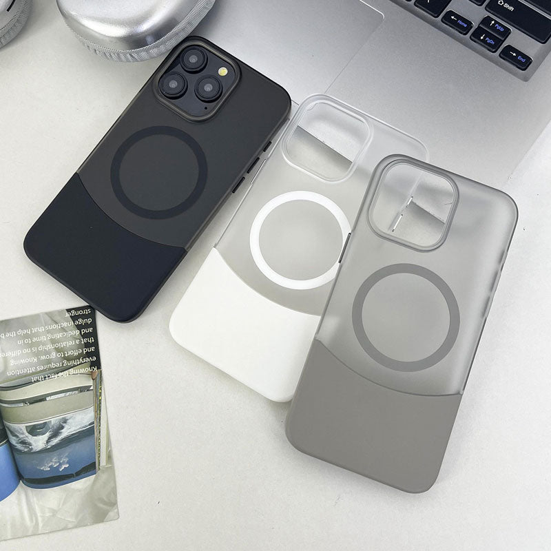 Kreativt frostet etui med kontrastsømmer