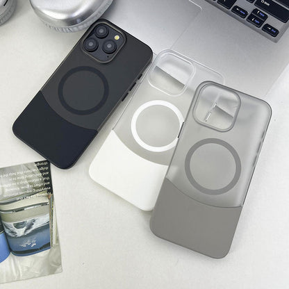 Kreativt frostet etui med kontrastsømmer